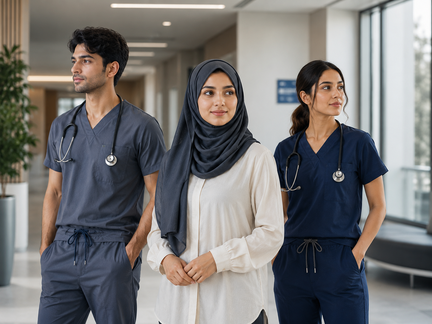 Royal Blue scrub set for medical teams