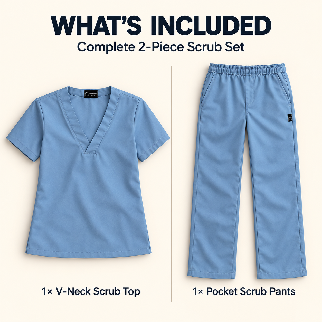 Premium Light Blue Medical Scrub Suit for Doctors & Nurses – Unisex - Image 4