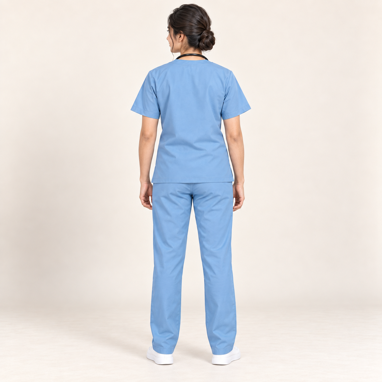 Premium Light Blue Medical Scrub Suit for Doctors & Nurses – Unisex - Image 7